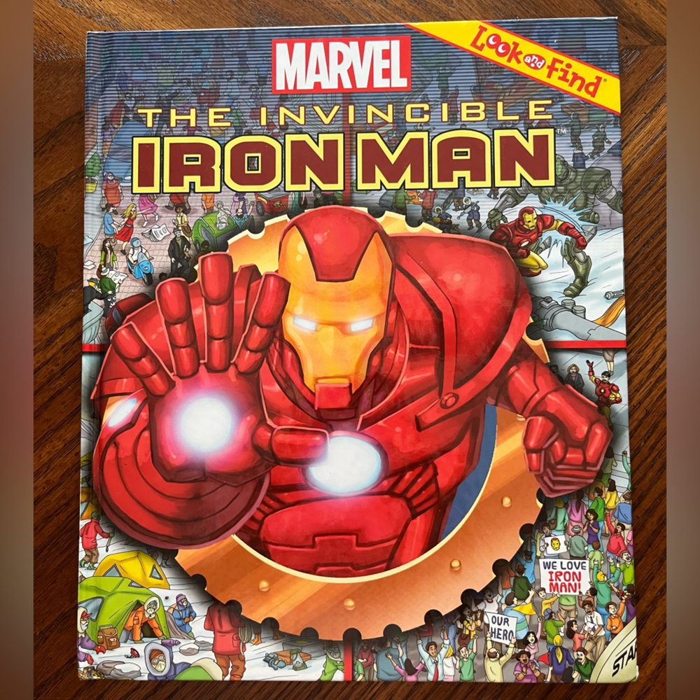 Marvel Look and Find kids book | The Invincible Iron Man